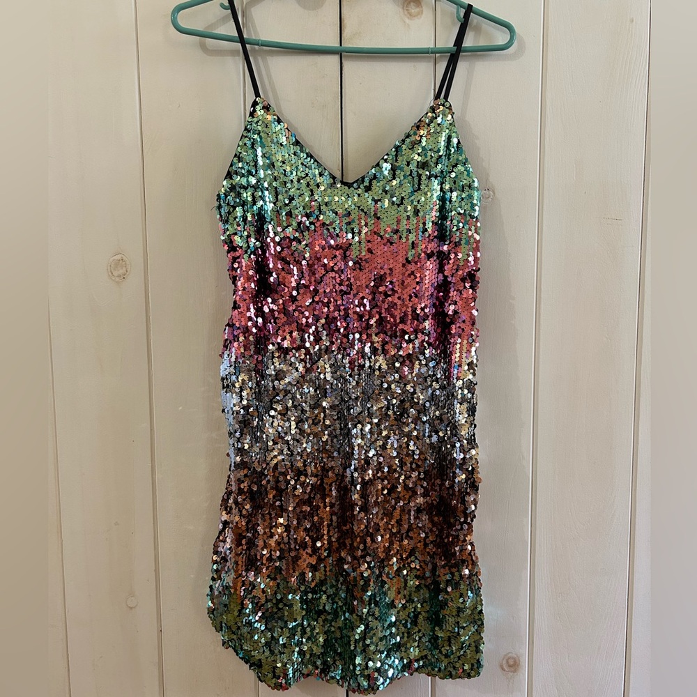 Sequin Multicolor Party Dress